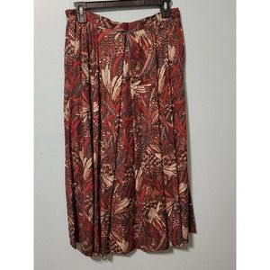 Vintage 70s Midi Pleated Boho Skirt By Country Suburbans Size 10.